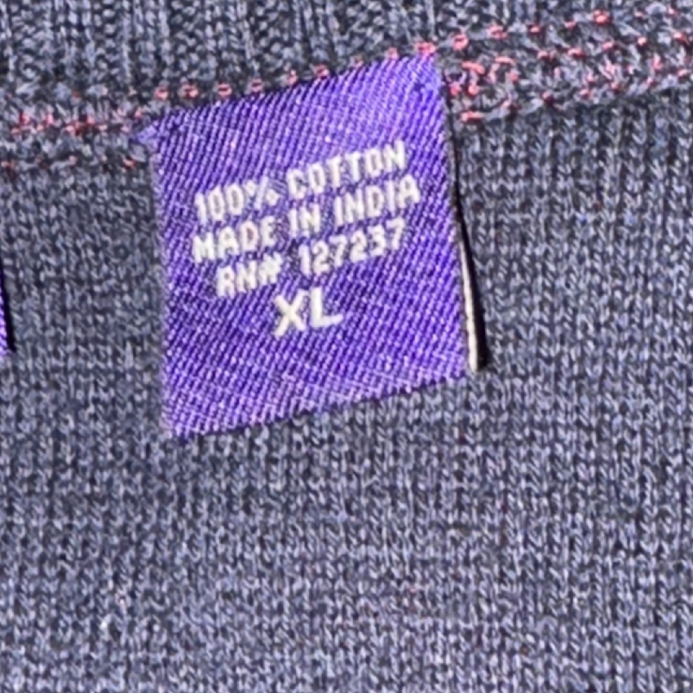 Alan Flusser 100% Cotton Full Zip Maroon Sweater Vest - Picture 4 of 8